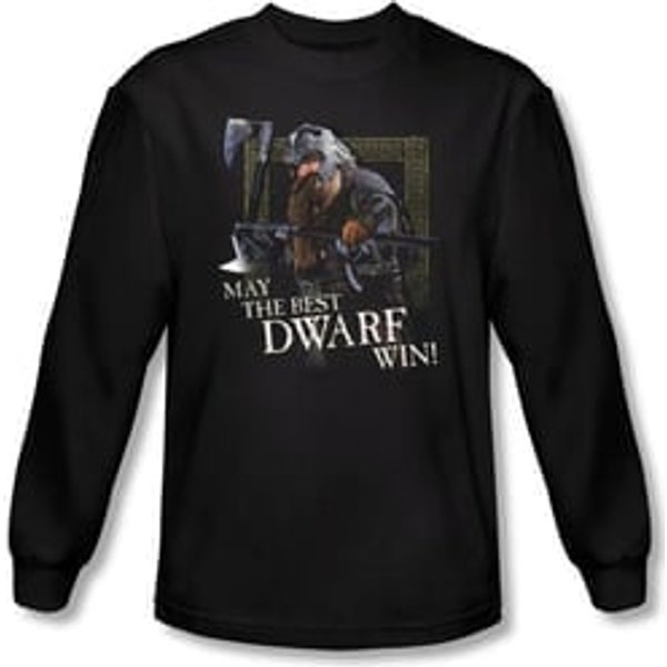 Lord Of The Rings Long Sleeve T-Shirt Best Dwarf Black Tee