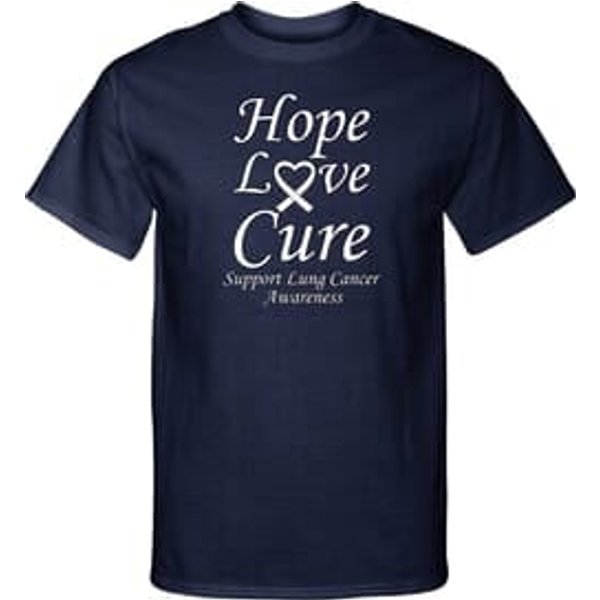 Lung Cancer Tee Hope Love Cure Tall Shirt