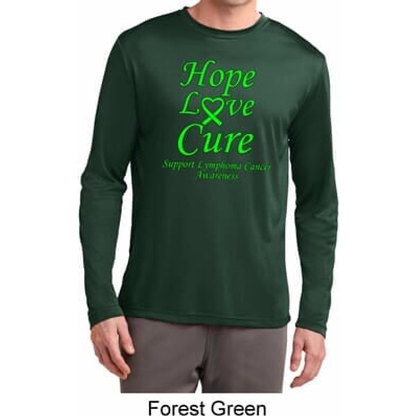 Lymphoma Cancer Hope Love Cure Dry Wicking Long Sleeve