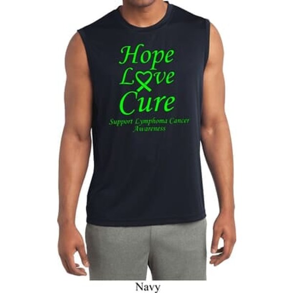 Lymphoma Cancer Hope Love Cure Dry Wicking Sleeveless Shirt