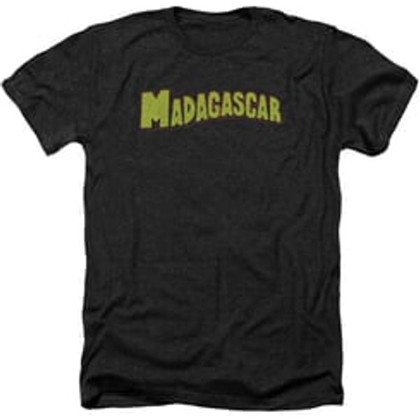 Madagascar Shirt Logo Heather Black T-Shirt