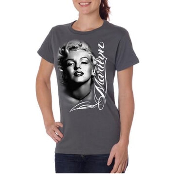 Marilyn Monroe Shirt Black and White Portrait Ladies Organic Tee