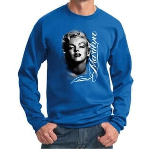Marilyn Monroe Sweatshirt Black and White Portrait Sweatshirt