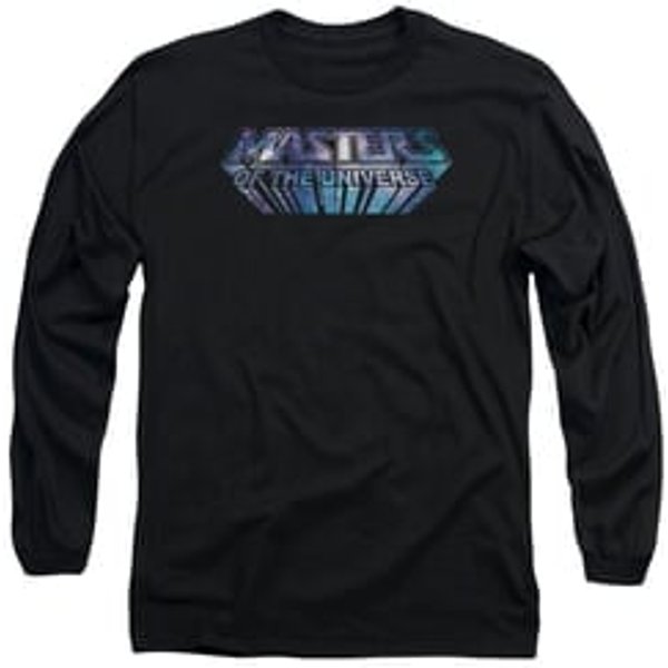 Masters Of The Universe Shirt Long Sleeve Space Logo Black Tee T-Shirt