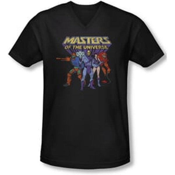 Masters Of The Universe Shirt Slim Fit V Neck Team Of Villains Navy Tee