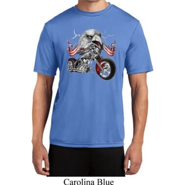 Mens Biker Shirt Eagle Biker Moisture Wicking Tee
