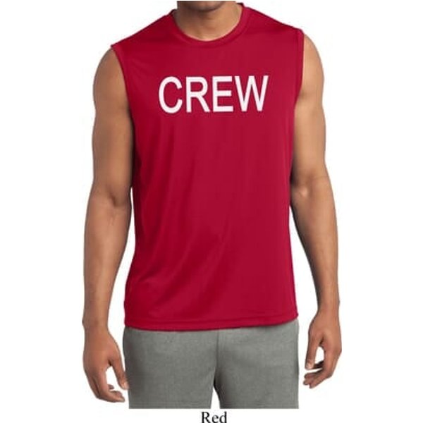 Mens Crew Moisture Wicking Sleeveless Shirt