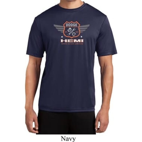 Mens Dodge Garage Hemi Moisture Wicking Shirt