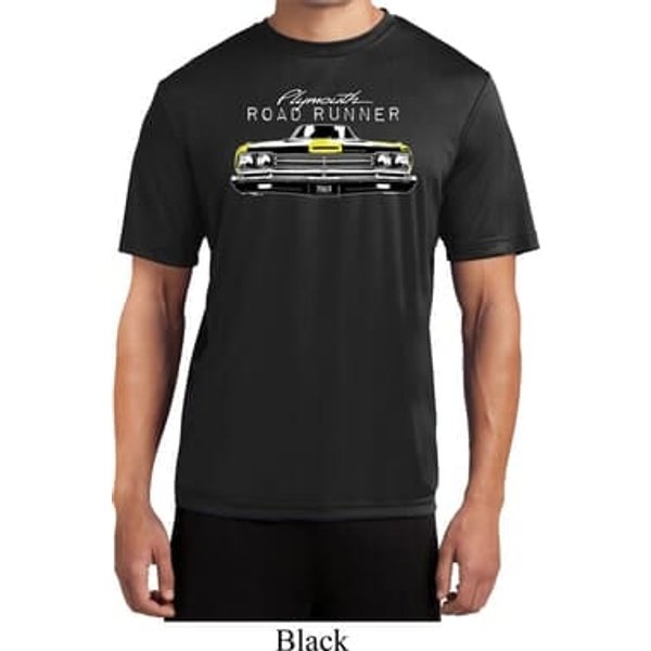 Mens Dodge Yellow Plymouth Roadrunner Moisture Wicking Shirt