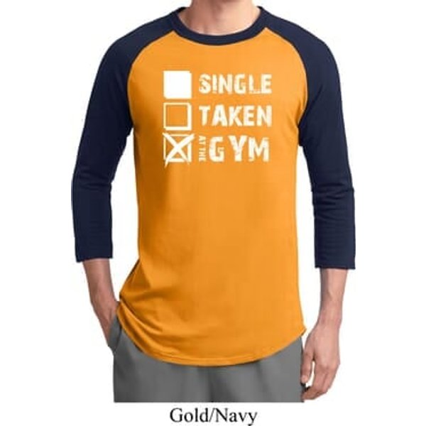 Mens Fitness Shirt Single Taken At The Gym Raglan Tee T-Shirt
