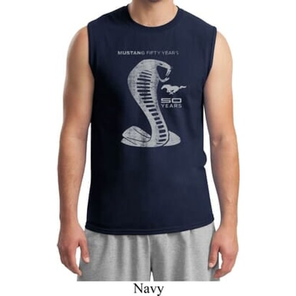 Mens Ford Shirt 50 Years Cobra Muscle Tee T-Shirt
