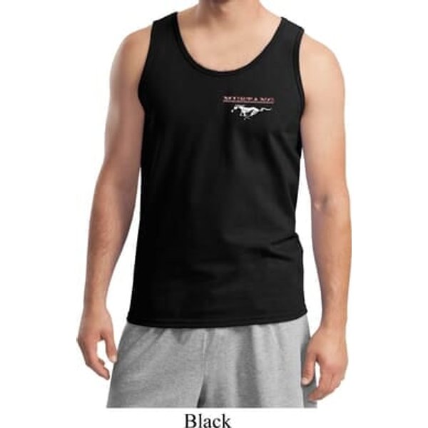 Mens Ford Tank Top Mustang Pocket Print Tanktop