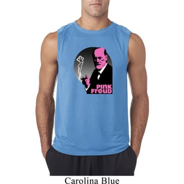 Mens Funny Shirt Pink Freud Sleeveless Tee T-Shirt