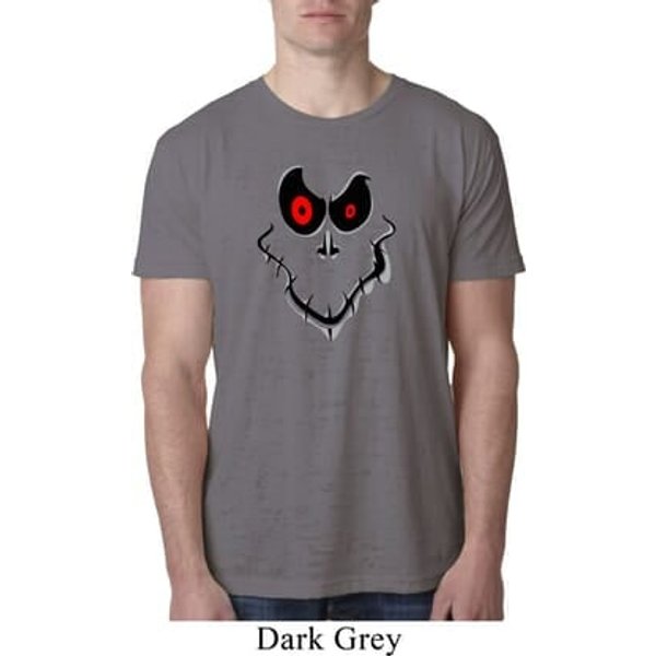 Mens Halloween Shirt Ghost Face Burnout Tee T-Shirt