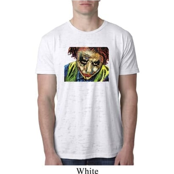 Mens Joker Face Burnout Shirt