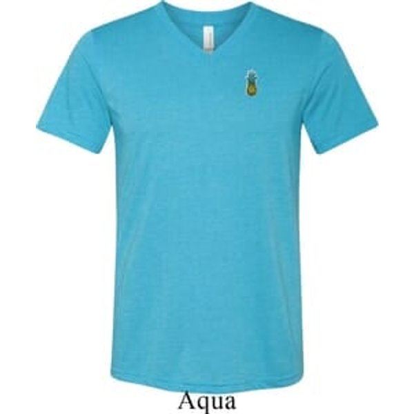 Mens Pineapple Patch Pocket Print Tri Blend V-neck