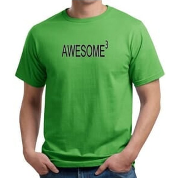 Mens Shirt Awesome Cubed Organic Tee T-Shirt