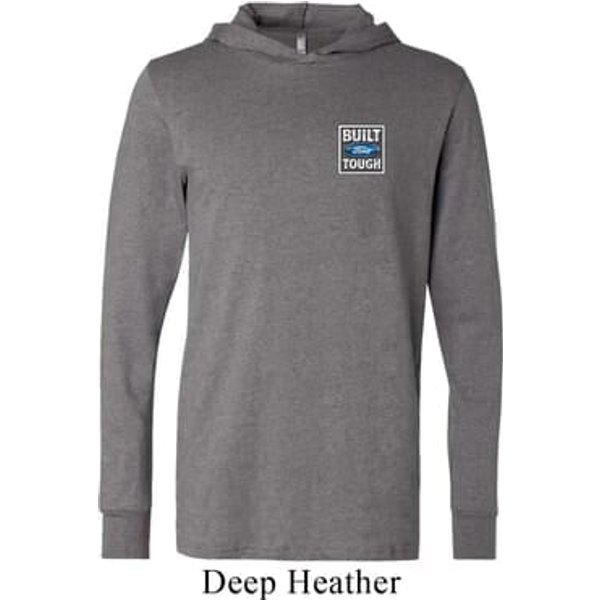 Mens Shirt Built Ford Tough Crest Pocket Print Lightweight Hoodie Tee