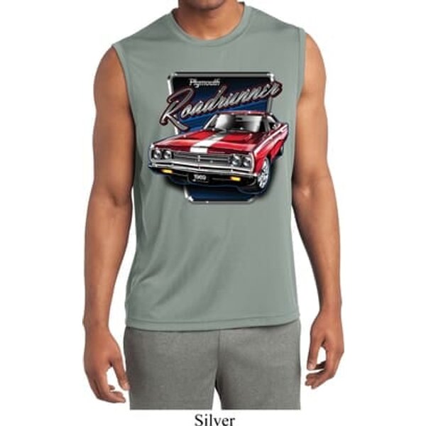 Mens Shirt Plymouth Roadrunner Sleeveless Moisture Wicking Tee T-Shirt