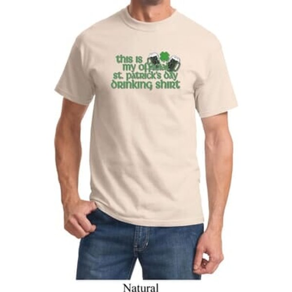 Mens St Patrick's Day Shirt My Official Drinking Shirt Tee T-Shirt