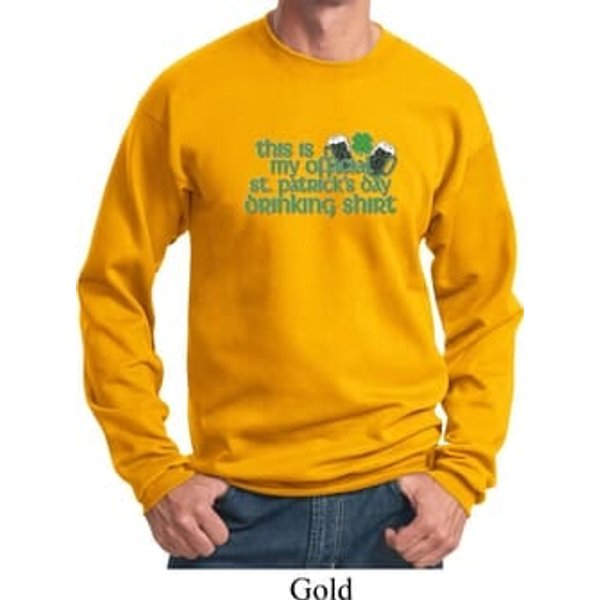 Mens St Patrick's Day Sweatshirt Official Drinking Shirt Sweat Shirt