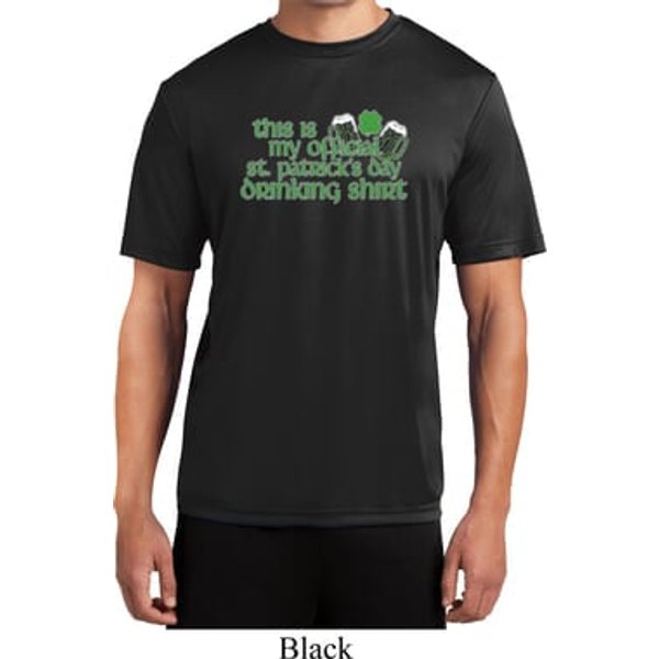 Mens St Patrick's Shirt Official Drinking Shirt Moisture Wicking Tee