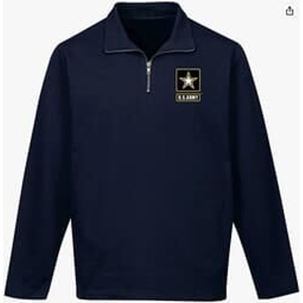 Mens US Army 1/4 Zip Sweatshirt - No Hood