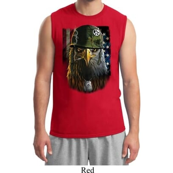Mens USA Tee American Eagle Muscle Shirt