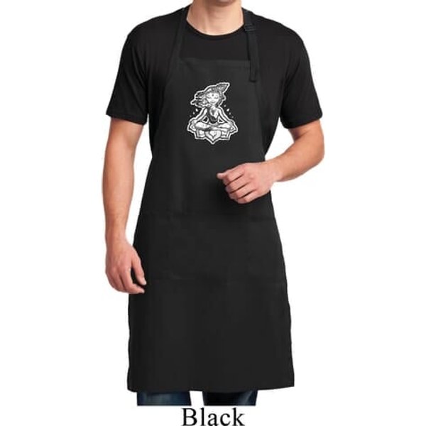 Mens Yoga Apron Krishna Full Length Apron with Pockets