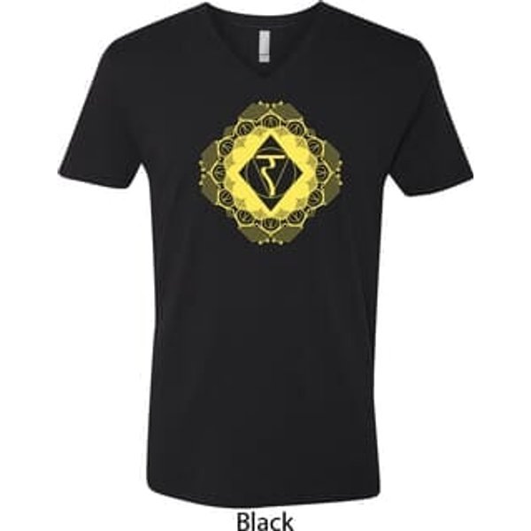 Mens Yoga Diamond Manipura V-neck Shirt