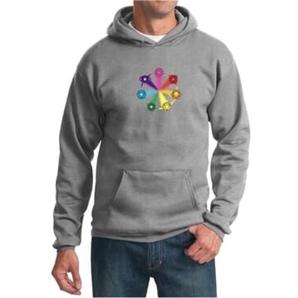 Mens Yoga Hoodie 7 Chakra Circle Hoody