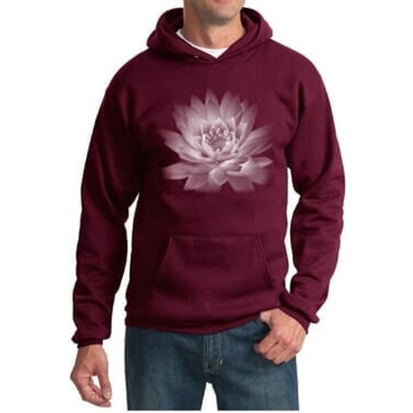 Mens Yoga Hoodie Lotus Flower Hoody