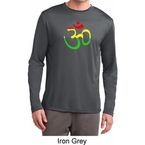 Mens Yoga Rasta Aum Dry Wicking Long Sleeve