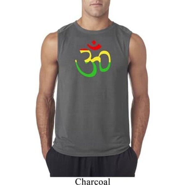 Mens Yoga Rasta Aum Sleeveless Shirt