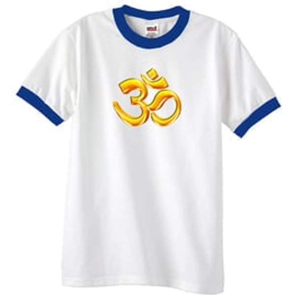 Mens Yoga Shirt 3D OM Ringer Tee T-Shirt