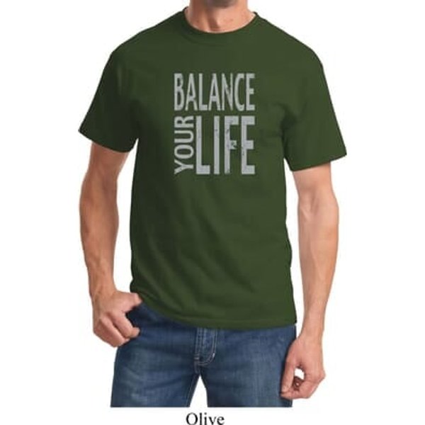 Mens Yoga Shirt Balance Your Life Tee T-Shirt