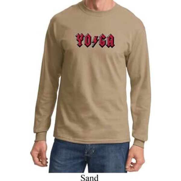 Mens Yoga Shirt Classic Rock Yoga Long Sleeve Tee T-Shirt