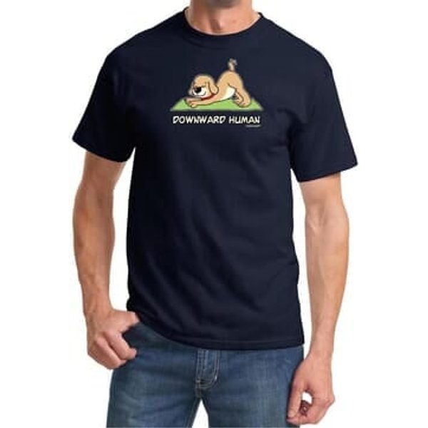 Mens Yoga Shirt Downward Human Tee T-Shirt