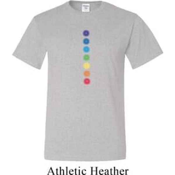 Mens Yoga Shirt Glowing Chakras Tall Tee T-Shirt