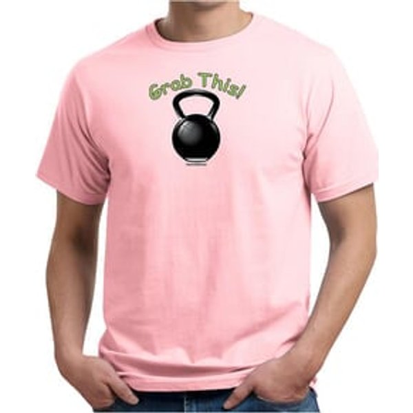 Mens Shirt Grab This Kettle Bell Organic Tee T-Shirt