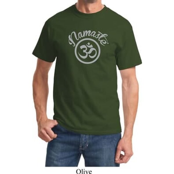 Mens Yoga Shirt Namaste Om Tee T-Shirt