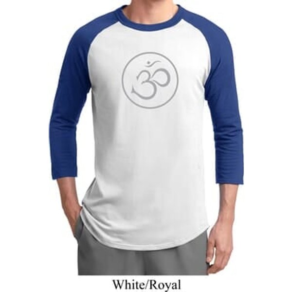 Mens Yoga Shirt Thin OM Raglan Tee T-Shirt
