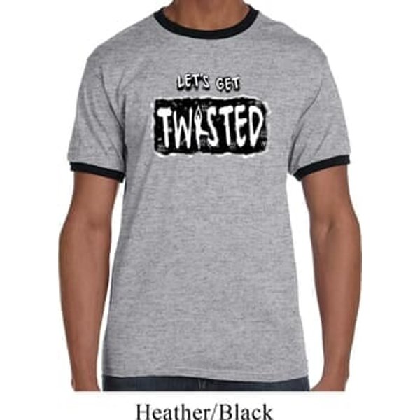 Mens Yoga Shirt Twisted Ringer Tee T-Shirt