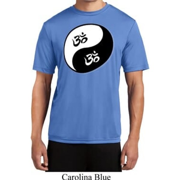 Mens Yoga Shirt Yin Yang AUM Moisture Wicking Tee T-Shirt