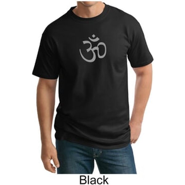 Mens Yoga T-shirt - Aum Symbol Meditation Adult Tall Tee Shirt