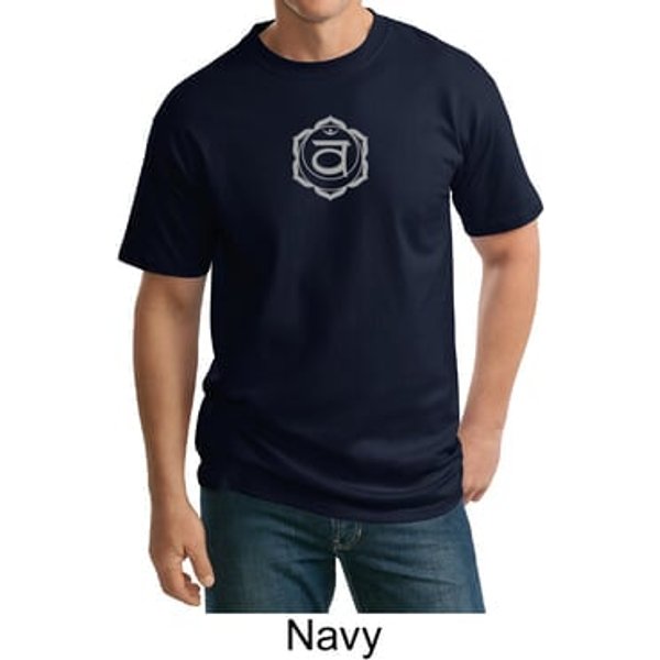 Mens Yoga T-shirt Swadhisthana Chakra Symbol Adult Tall Tee Shirt