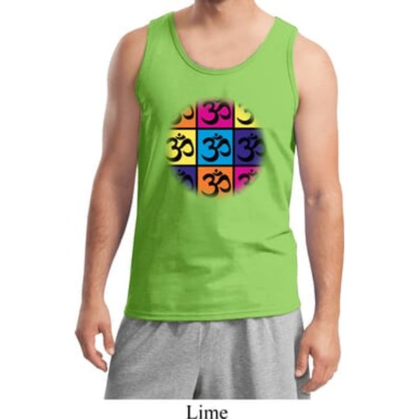Mens Yoga Tanktop Pop Art Om Tank Top