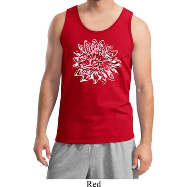 Mens Yoga Tanktop Sketch Lotus Tank Top