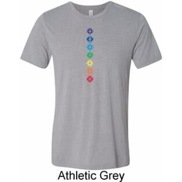 Mens Yoga Tee Diamond Chakras Tri Blend T-shirt