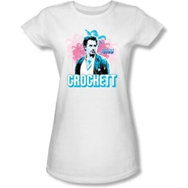 Miami Vice Juniors T-shirt James Crockett White Tee Shirt